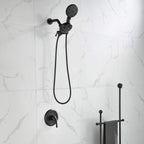 Dual-Head Shower System with 7-Function Rain Head and Handheld Spray Combo