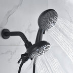 Dual-Head Shower System with 7-Function Rain Head and Handheld Spray Combo