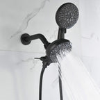 Dual-Head Shower System with 7-Function Rain Head and Handheld Spray Combo
