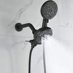 Dual-Head Shower System with 7-Function Rain Head and Handheld Spray Combo
