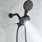 Dual-Head Shower System with 7-Function Rain Head and Handheld Spray Combo