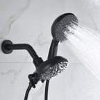 Dual-Head Shower System with 7-Function Rain Head and Handheld Spray Combo