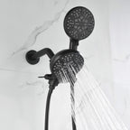 Dual-Head Shower System with 7-Function Rain Head and Handheld Spray Combo