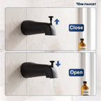 Modern Round Rain Shower System with 5-Function Spray and Integrated Tub Spout