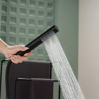 Swivel Longer Tub Spout Freestanding Tub Faucet with Hand Shower