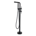 Swivel Longer Tub Spout Freestanding Tub Faucet with Hand Shower
