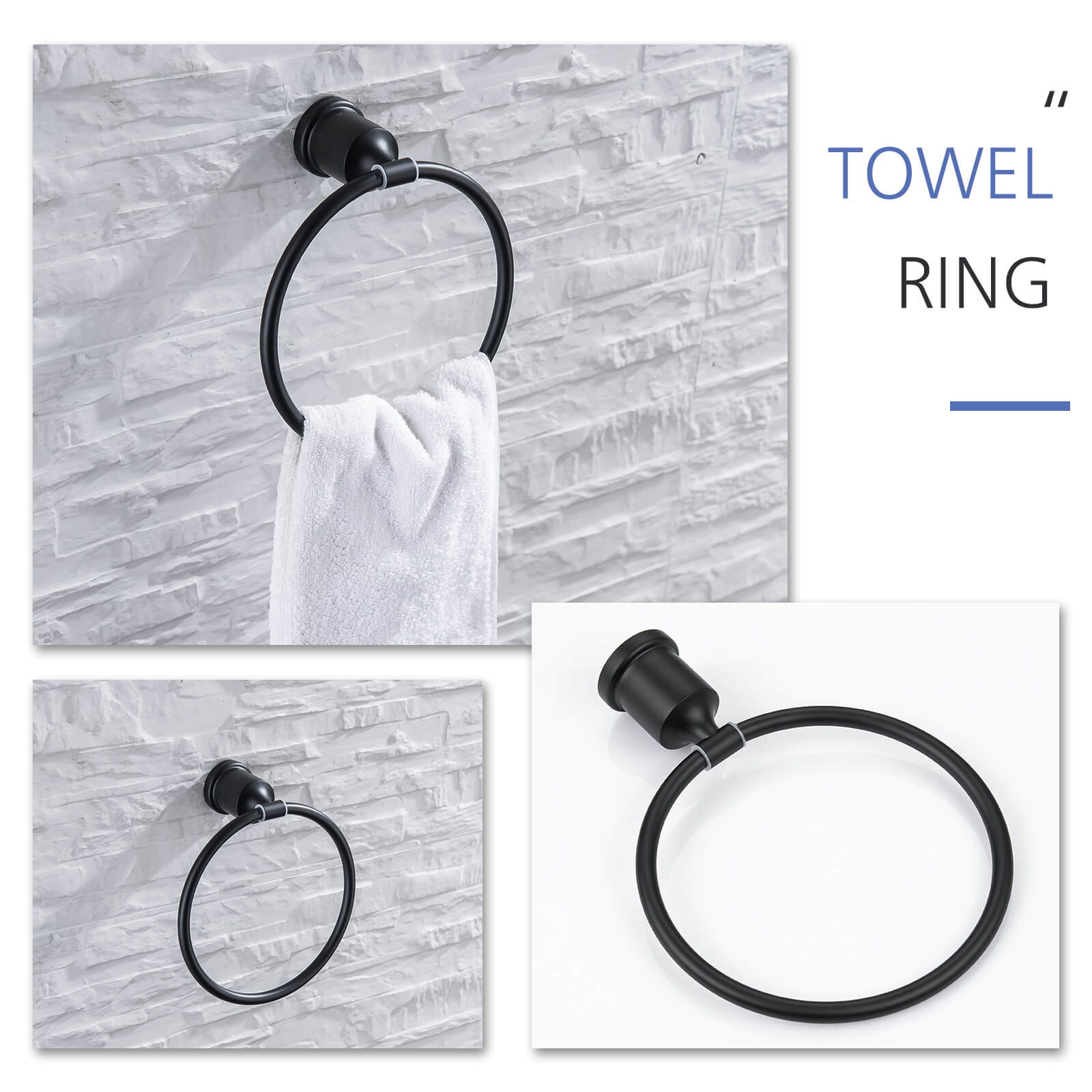 4-Piece Bathroom Hardware Set | 304 Stainless Steel Wall Mounted