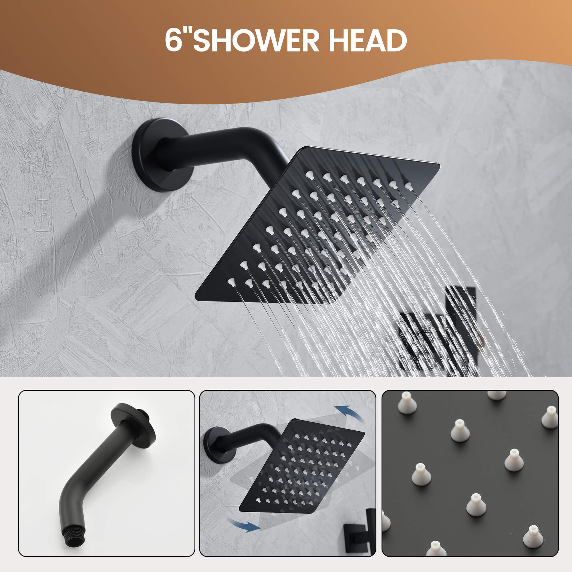 Luxury 3-Head Multi-Function Concealed Spa Shower System