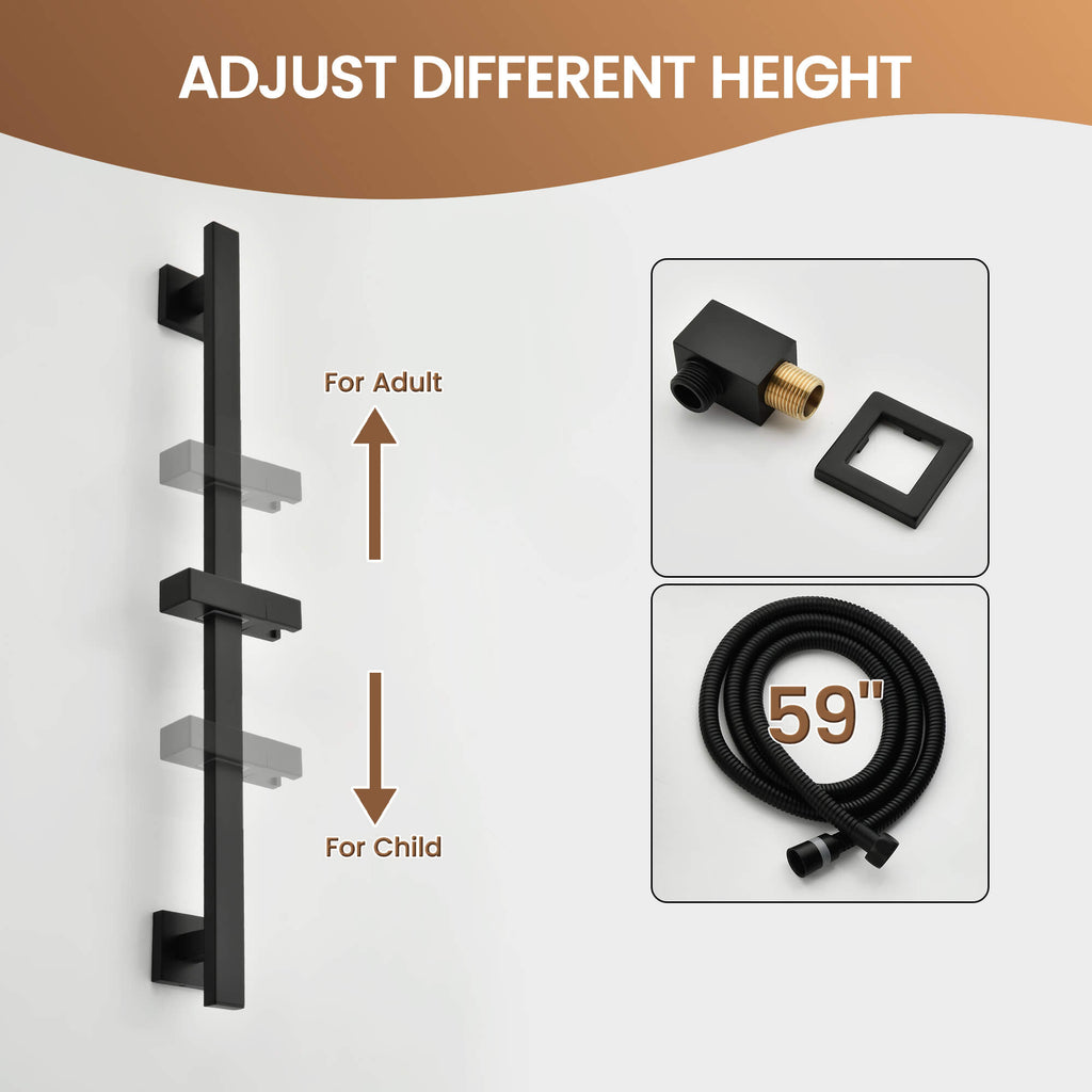Luxury 3-Head Multi-Function Concealed Spa Shower System