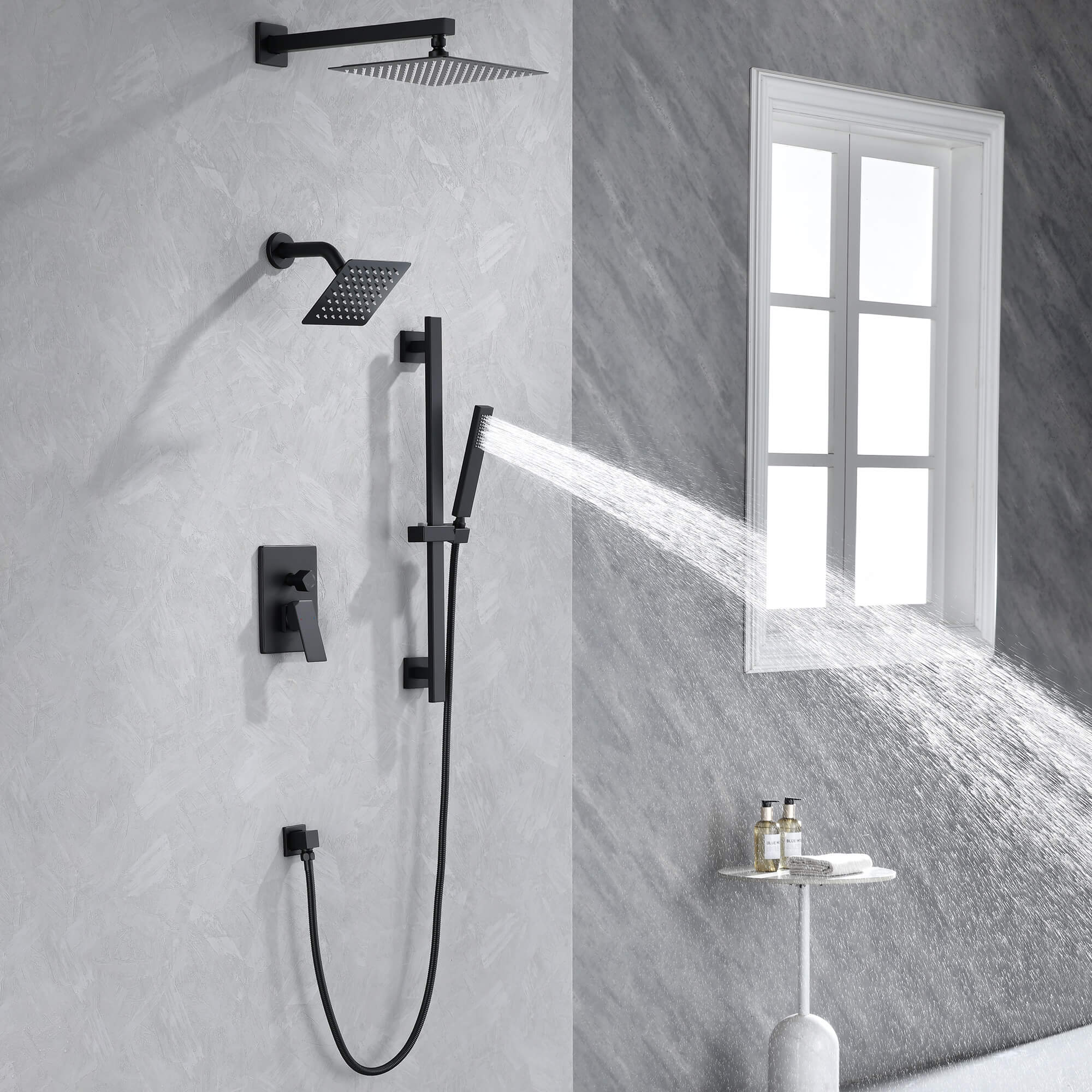 Luxury 3-Head Multi-Function Concealed Spa Shower System