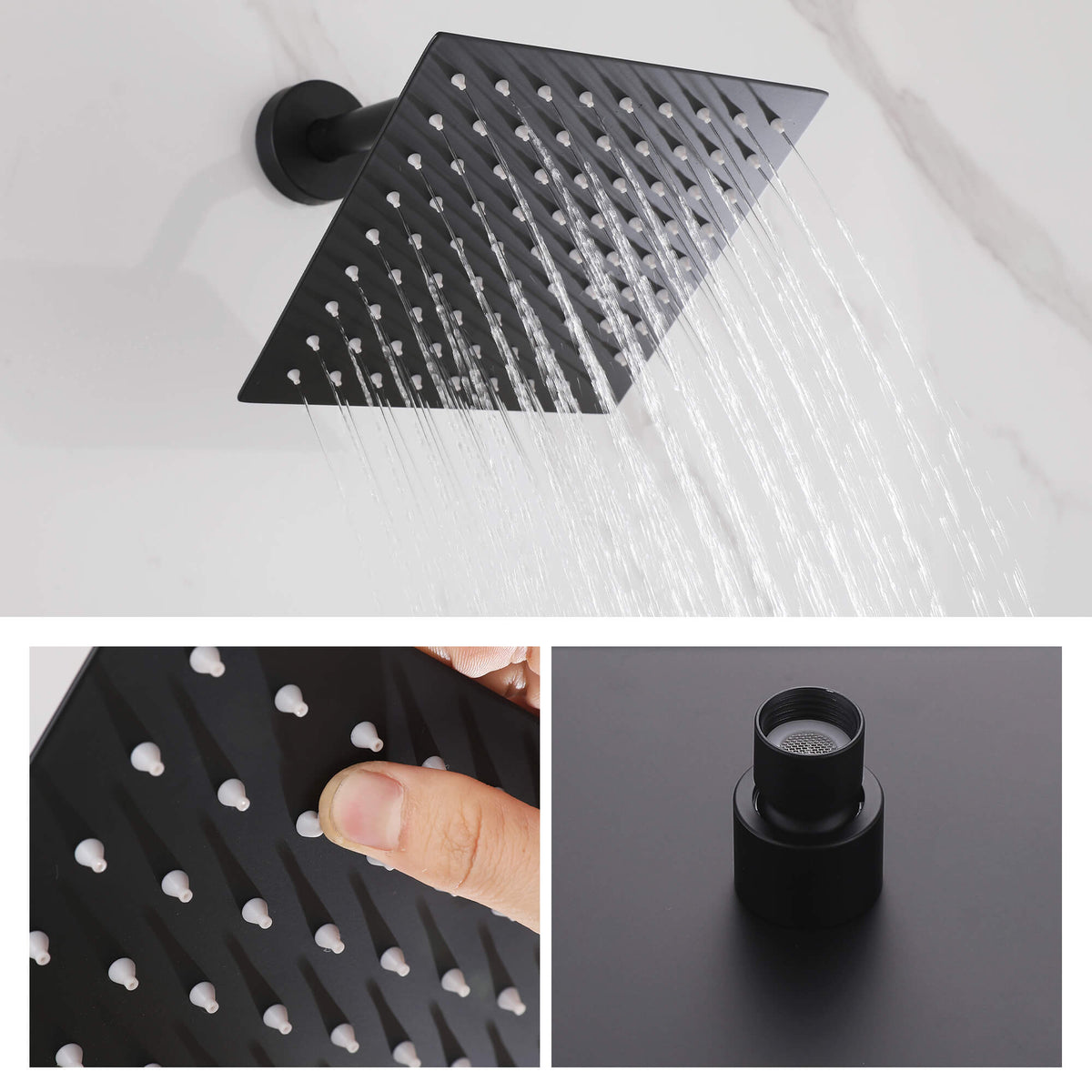 Minimalist 2-Function Shower System with High-Flow Tub Spout