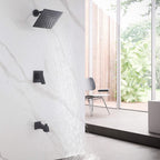 Minimalist 2-Function Shower System with High-Flow Tub Spout