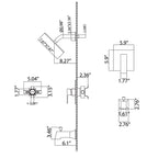 Minimalist 2-Function Shower System with High-Flow Tub Spout
