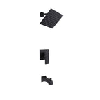 Minimalist 2-Function Shower System with High-Flow Tub Spout