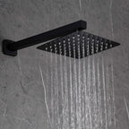 Minimalist Dual-Outlet Shower System with Ultra-Thin Square Rain Head and Linear Hand Shower