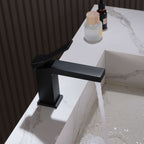 Minimalist Single-Handle Basin Faucet with Crisp Geometric Profiles