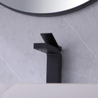Minimalist Single-Handle Basin Faucet with Crisp Geometric Profiles