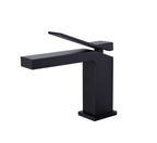 Minimalist Single-Handle Basin Faucet with Crisp Geometric Profiles