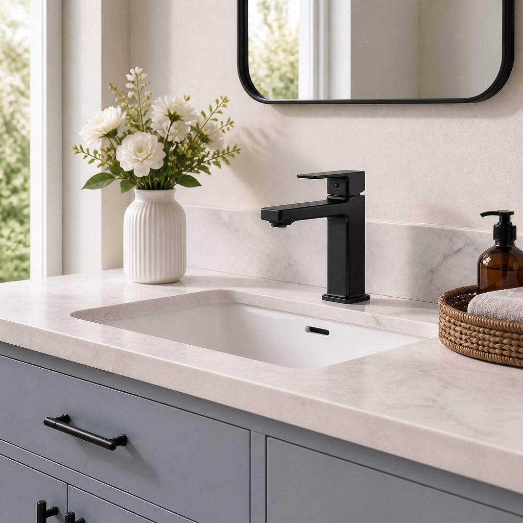Modern Single-Hole Single-Handle Bathroom Sink Faucet