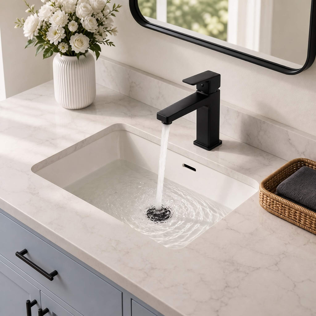 Modern Single-Hole Single-Handle Bathroom Sink Faucet