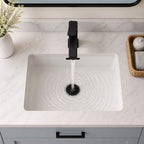 Geometric Single-Hole Bathroom Faucet with Removable Aerator