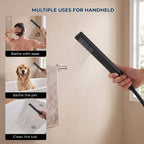 Fast-Filling Waterfall Freestanding Tub Faucet with Hand Shower