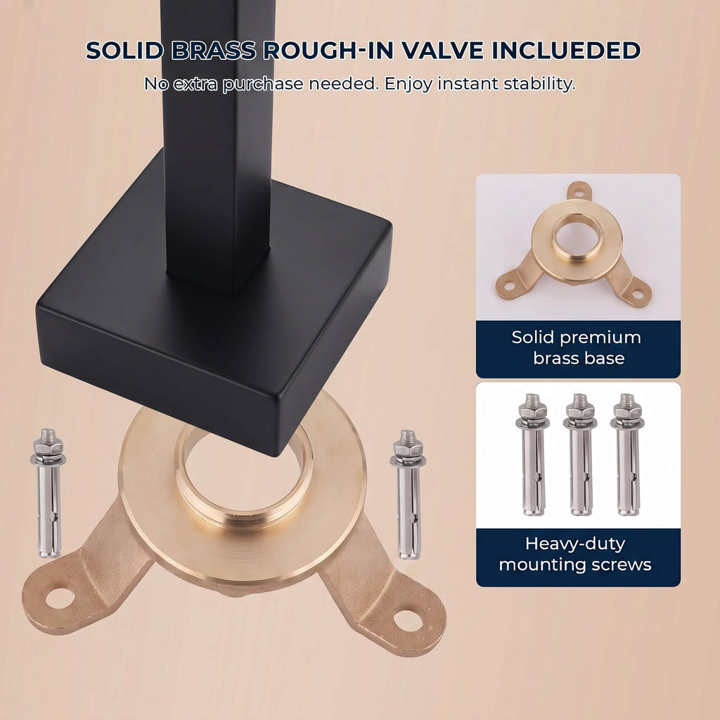 Fast-Filling Waterfall Freestanding Tub Faucet with Hand Shower
