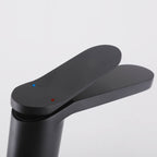Modern Minimalist High-Flow Basin Faucet with Rigid Flat Spout