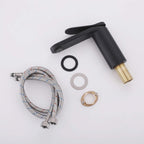 Modern Minimalist High-Flow Basin Faucet with Rigid Flat Spout