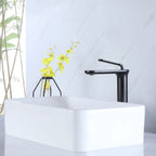 Minimalist Single Hole Single Handle Bathroom Faucet with removable aerator