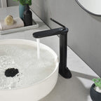 Minimalist Single Hole Single Handle Bathroom Faucet with removable aerator