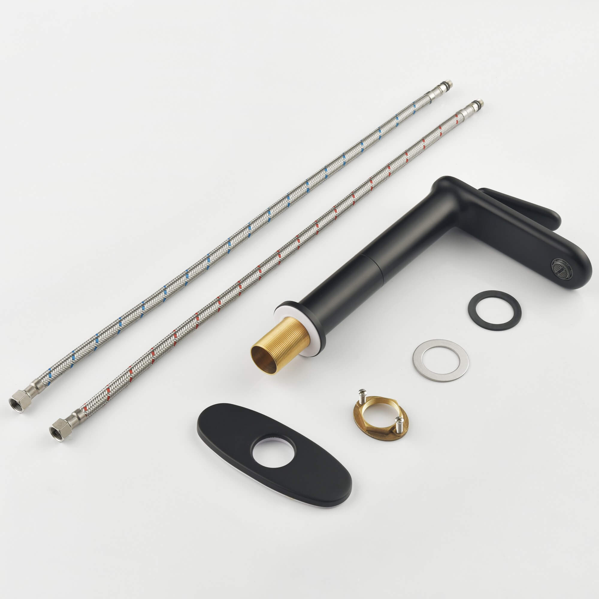 Minimalist Single Hole Single Handle Bathroom Faucet with removable aerator