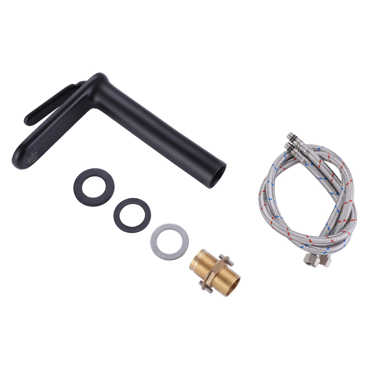 Minimalist Single Hole Single Handle Bathroom Faucet with removable aerator