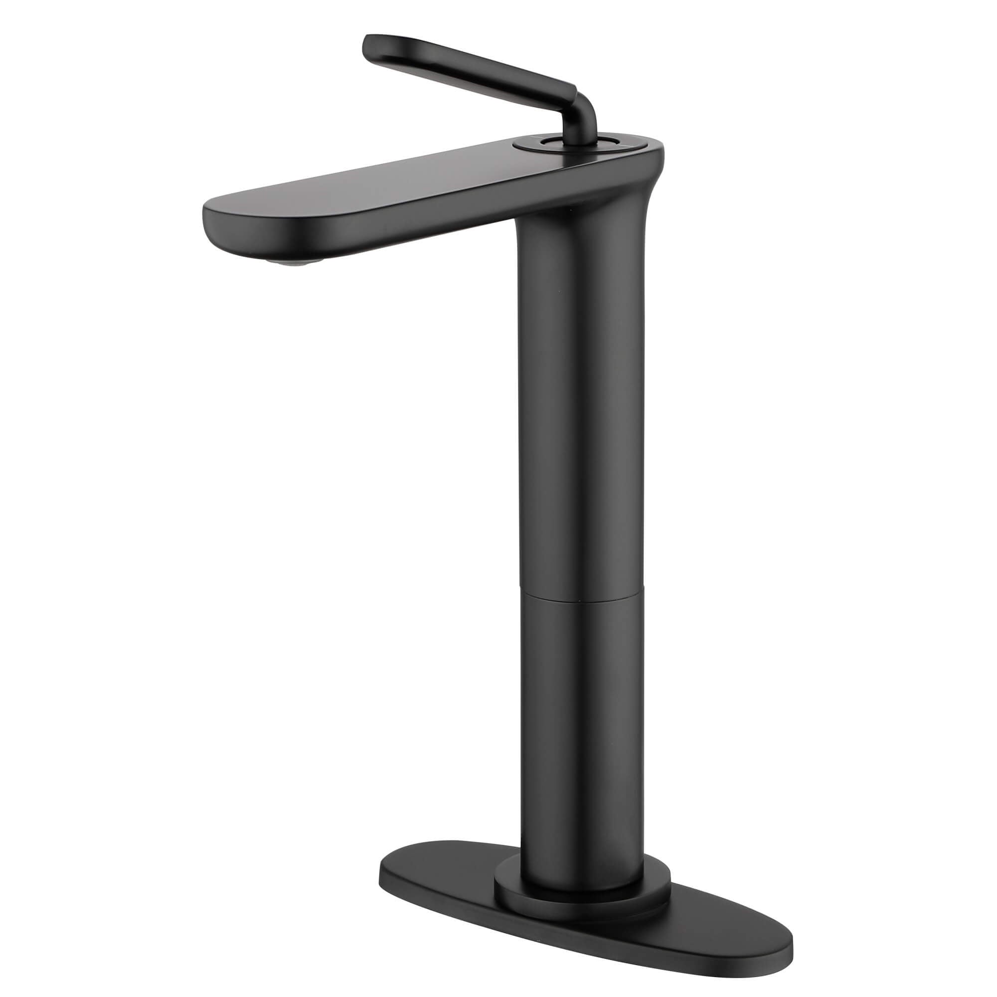 Minimalist Single Hole Single Handle Bathroom Faucet with removable aerator