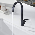 High-Arc 360° Swivel Kitchen Faucet with Solid Brass Construction & 1.8 GPM Water-Saving