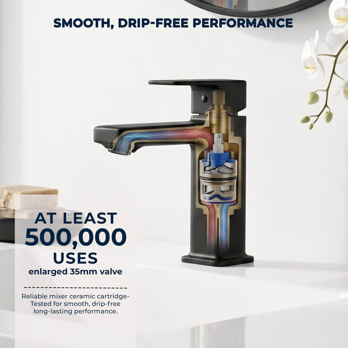 Modern Single-Hole Single-Handle Bathroom Sink Faucet