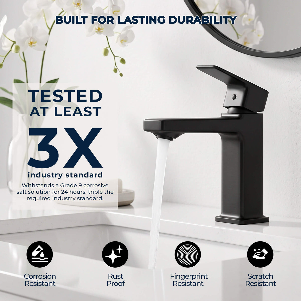 Modern Single-Hole Single-Handle Bathroom Sink Faucet