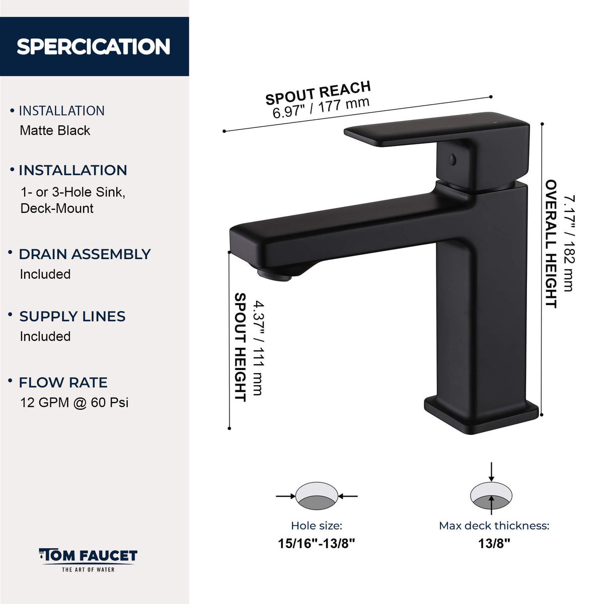 Modern Single-Hole Single-Handle Bathroom Sink Faucet