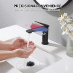 Modern Streamlined Flat-Spout Solid Brass Basin Faucet