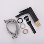 Modern Streamlined Flat-Spout Solid Brass Basin Faucet
