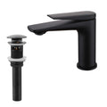 Modern Streamlined Flat-Spout Solid Brass Basin Faucet