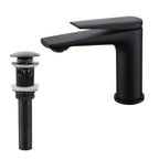 Modern Streamlined Flat-Spout Solid Brass Basin Faucet