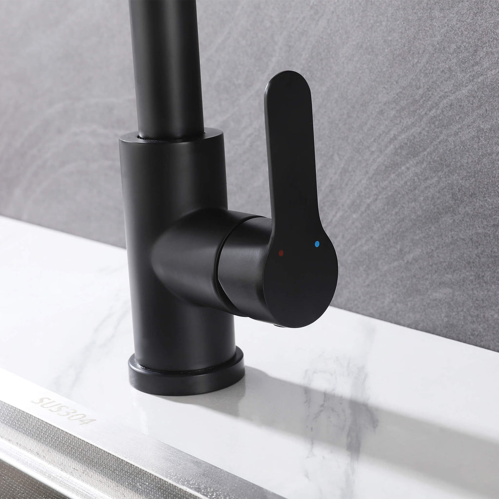 Modern Single Handle Pull-Down Sprayer Kitchen Faucet with 3 Water Mode