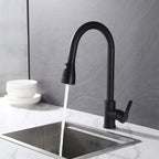 Modern Single Handle Pull-Down Sprayer Kitchen Faucet with 3 Water Mode