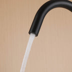 316 Stainless Steel Gooseneck Freestanding Tub Faucet with Thermostatic Control & High-Flow Spout