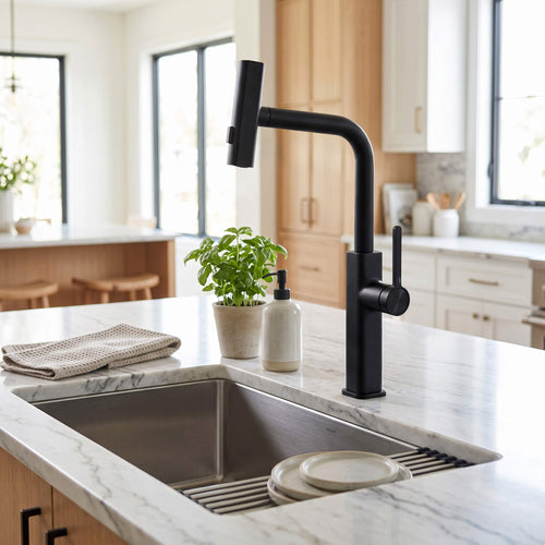 Smart Kitchen Faucet with 3-Function Pull-Out Sprayer