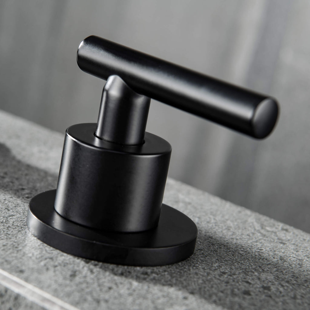 Brass 180° Swivel Gooseneck Spout Widespread Bathroom Faucet with Dual Handles