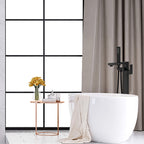 360° Swivel Cube Freestanding Tub Faucet with Hand Shower Single Handle