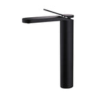 Tall Modern Minimalist Vessel Sink Faucet with Elongated Splash-Free Spout
