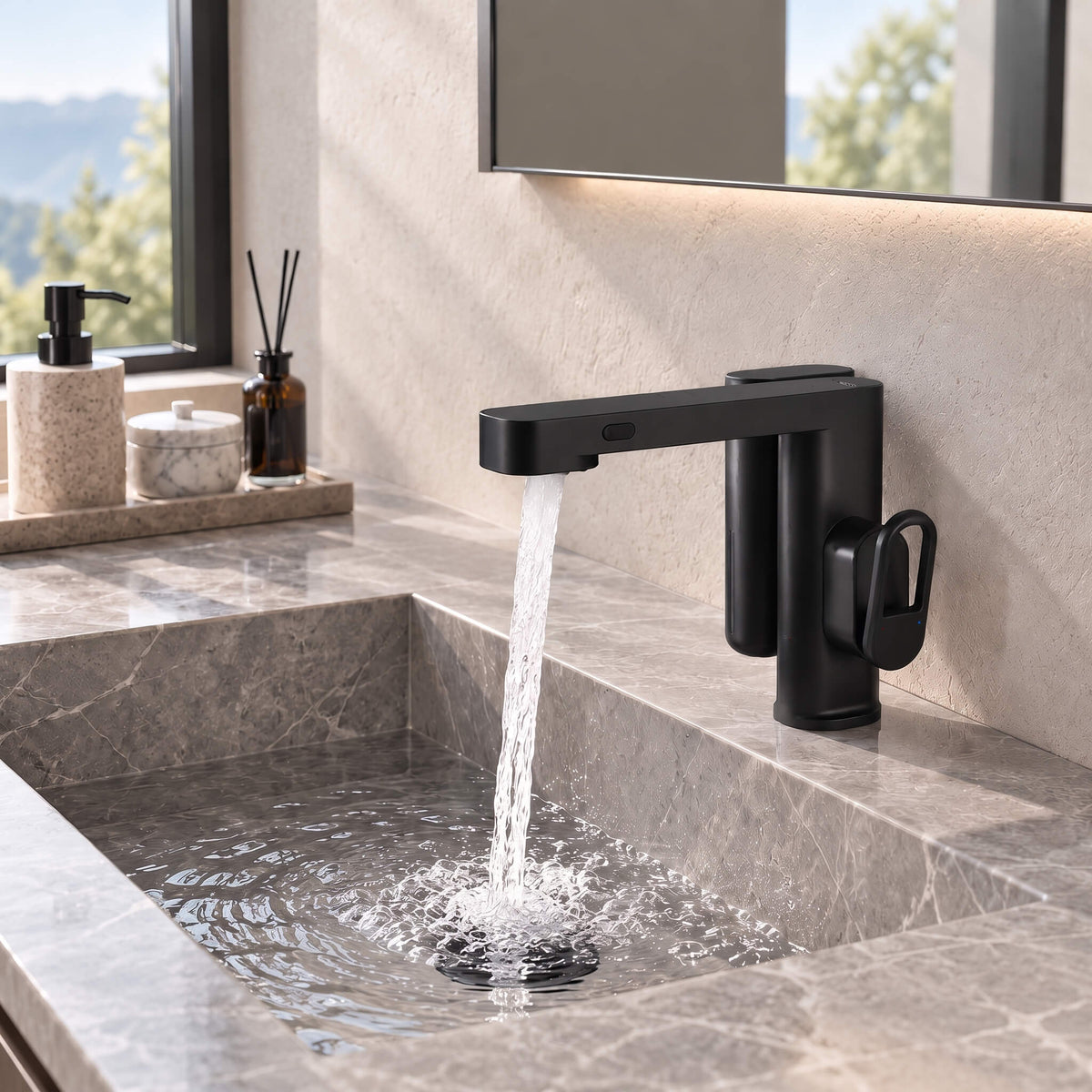 2-In-1 Touchless Smart Soap & Water Sensor Basin Faucet